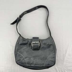 Great American Leatherworks Black Pebble Leather Shoulder Bag